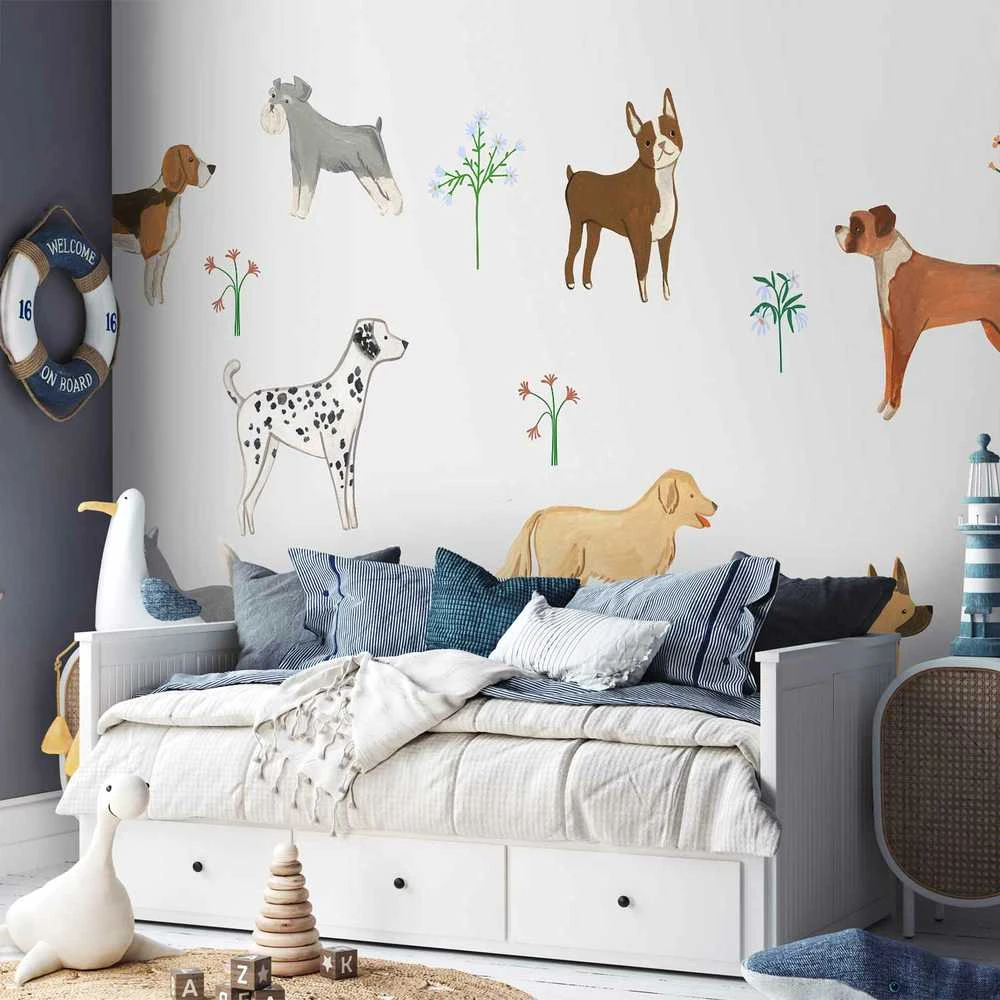 Artgeist Fototapetas - Doggies - a Subtle Illustration for Children
