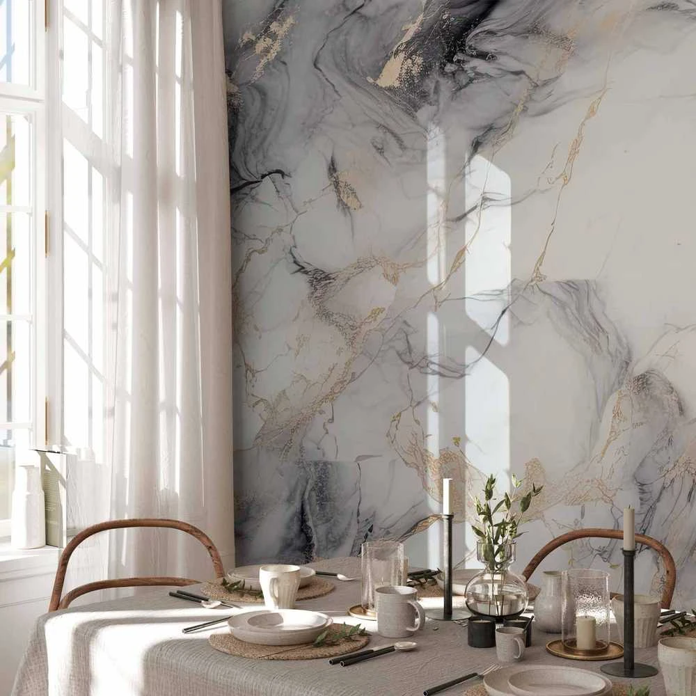 Artgeist Fototapetas - Elegant Marble - Stone Structures in Neutral Colours