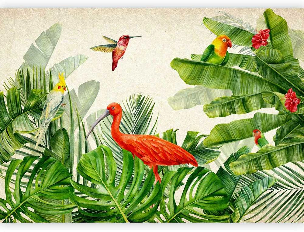 Artgeist Fototapetas - Exotic Birds - Third Variant