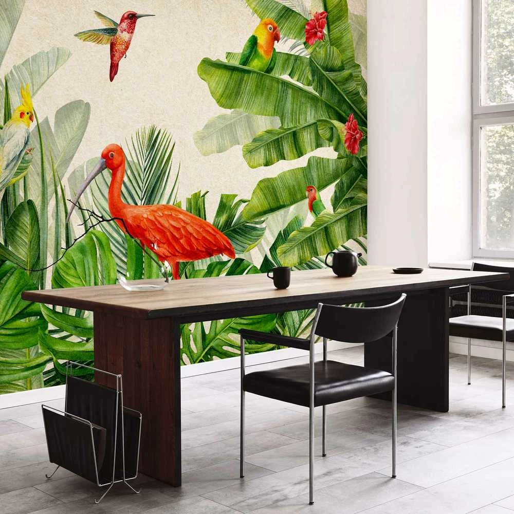Artgeist Fototapetas - Exotic Birds - Third Variant