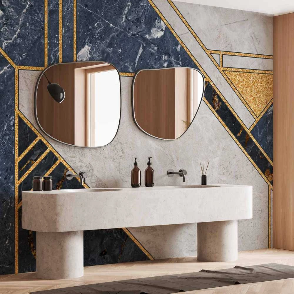 Artgeist Fototapetas - Expressive Pattern in Gold and Garnet