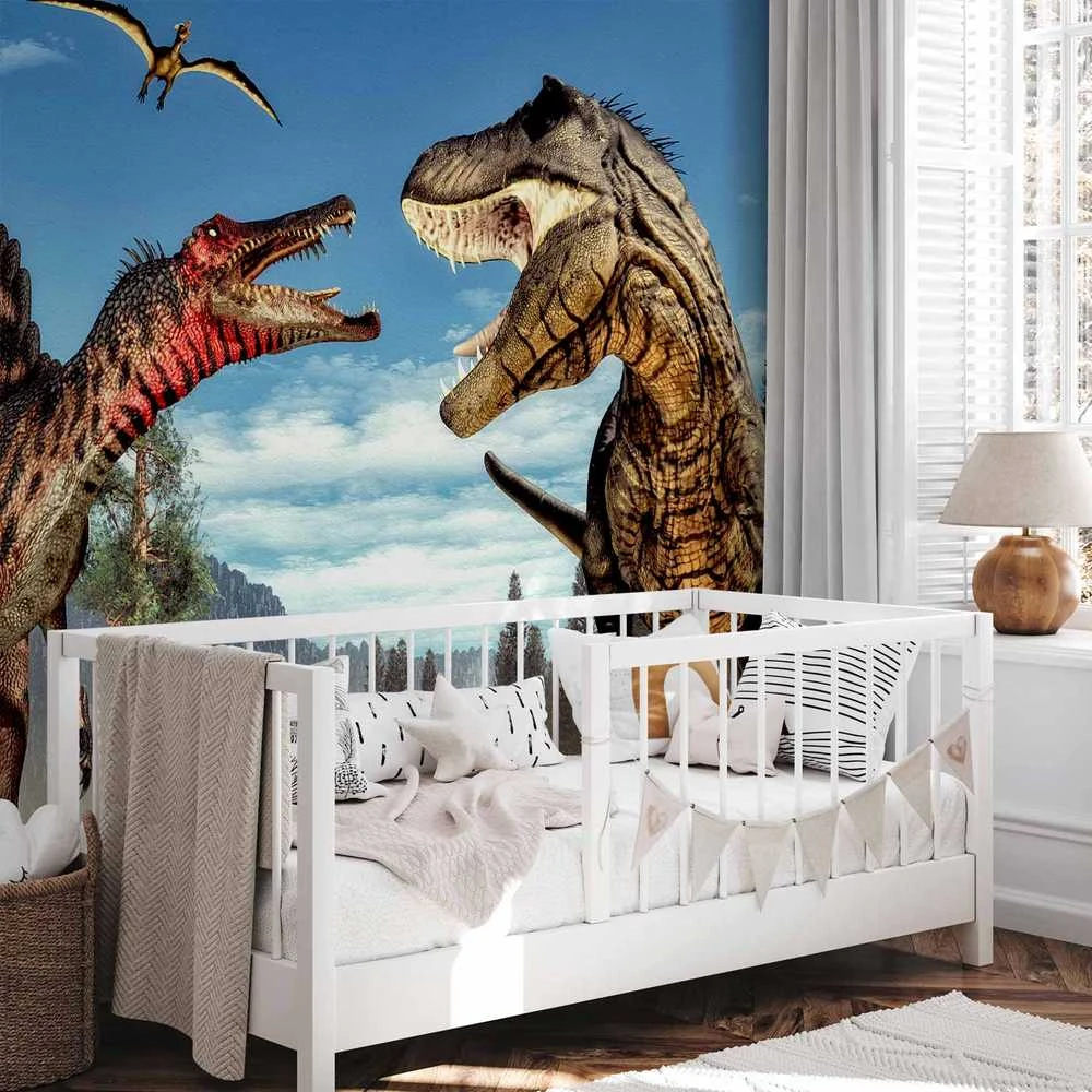 Artgeist Fototapetas - Fighting Dinosaurs