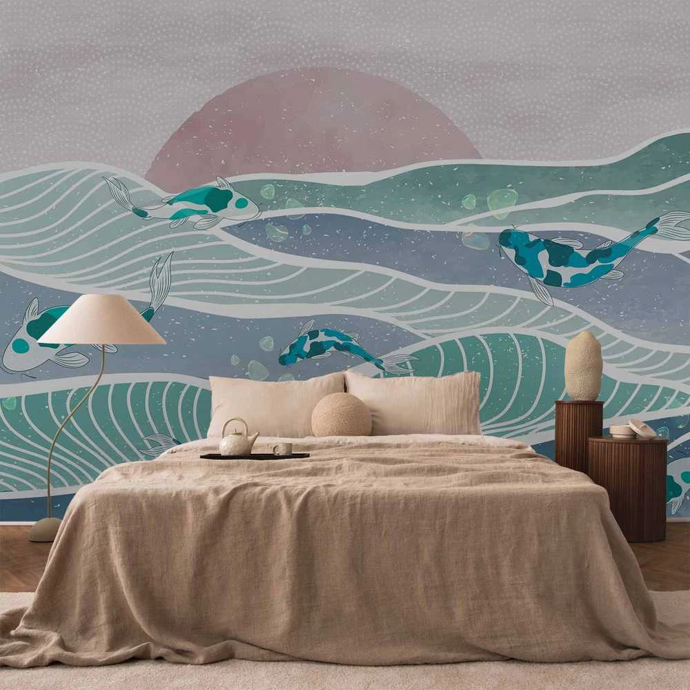 Artgeist Fototapetas - Fish on the waves