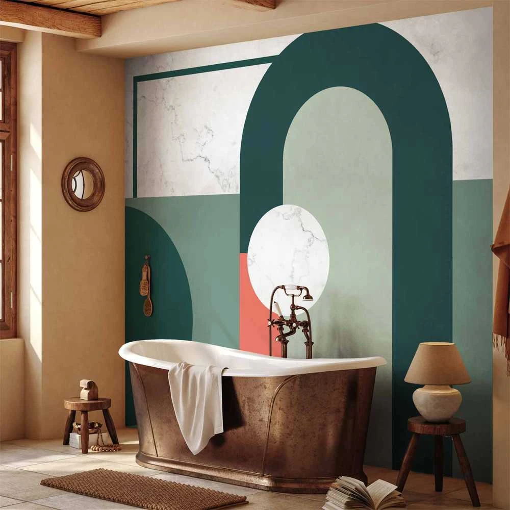 Artgeist Fototapetas - Geometric Pattern With Marble Motif