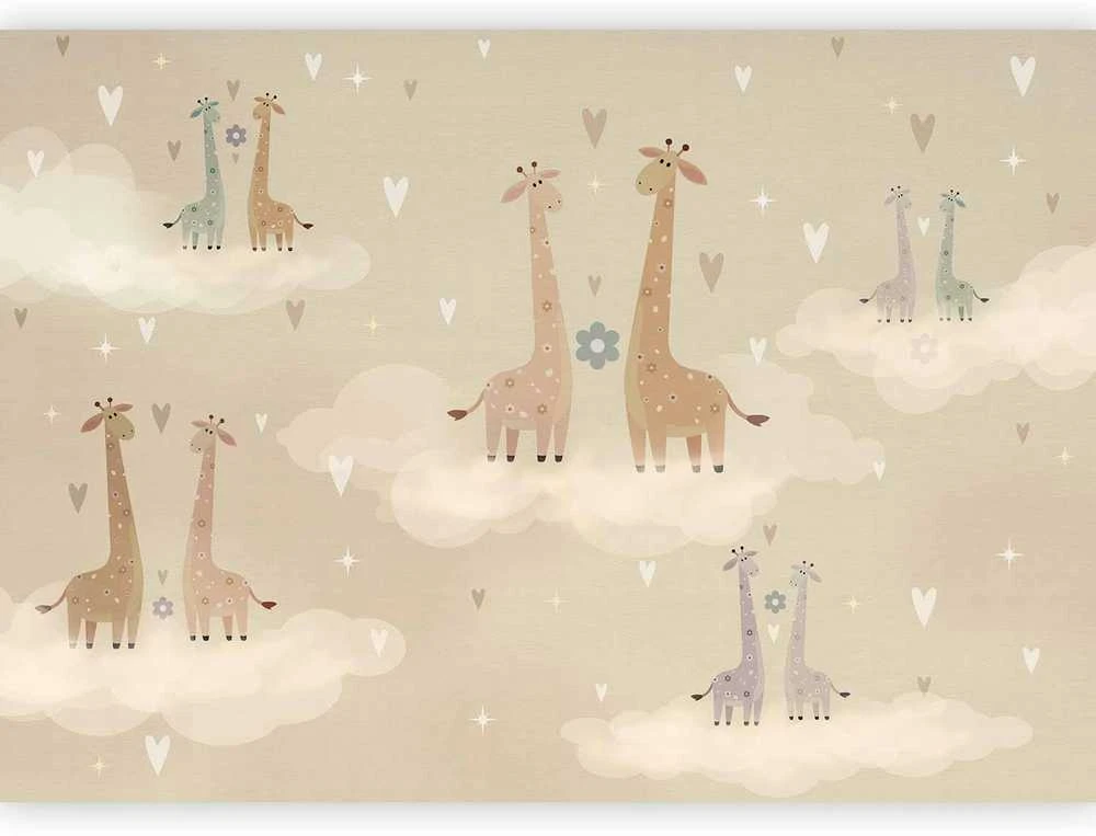 Artgeist Fototapetas - Giraffes in Love