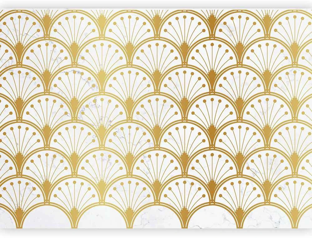 Artgeist Fototapetas - Gold and Marble Art Deco-inspired Pattern