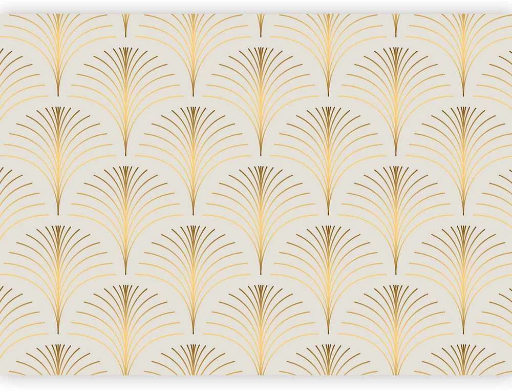 Artgeist Fototapetas - Gold Linear Pattern on Marble Background