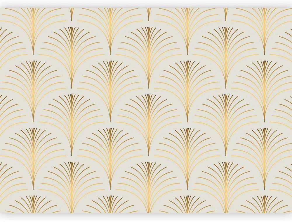 Artgeist Fototapetas - Gold Linear Pattern on Marble Background