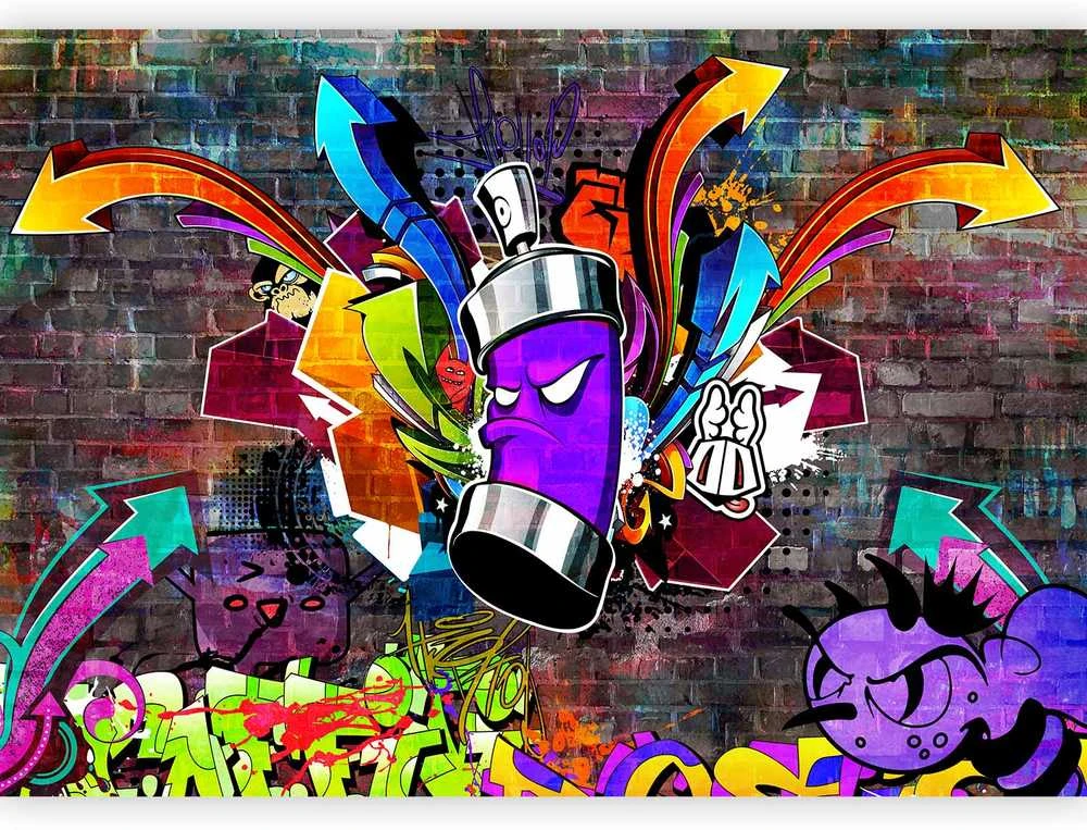 Artgeist Fototapetas - Graffiti: Colourful attack