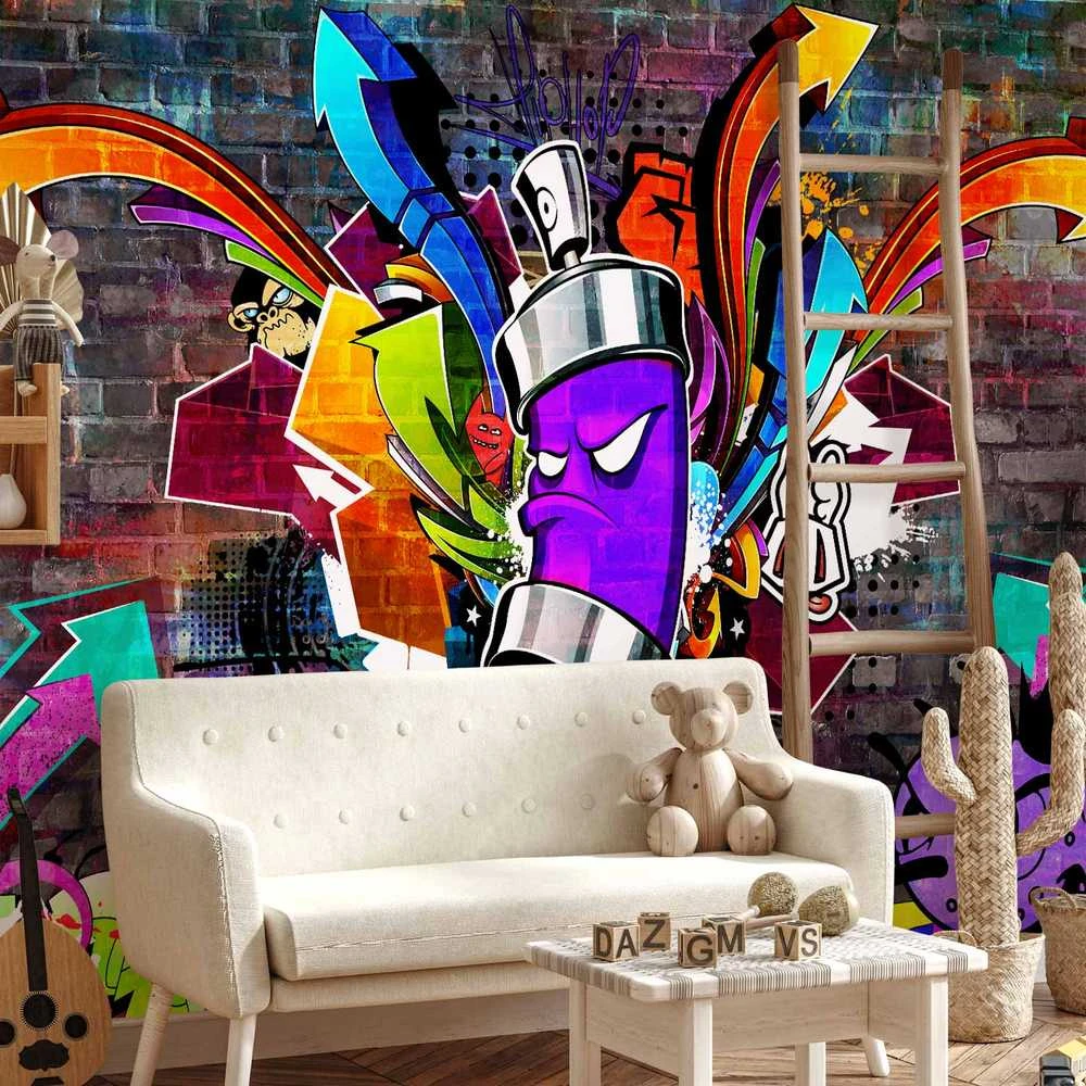 Artgeist Fototapetas - Graffiti: Colourful attack