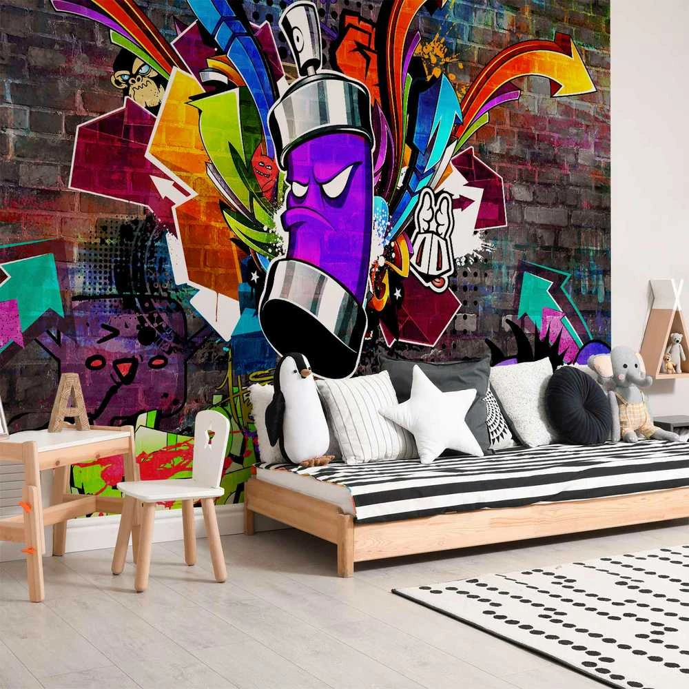 Artgeist Fototapetas - Graffiti: Colourful attack