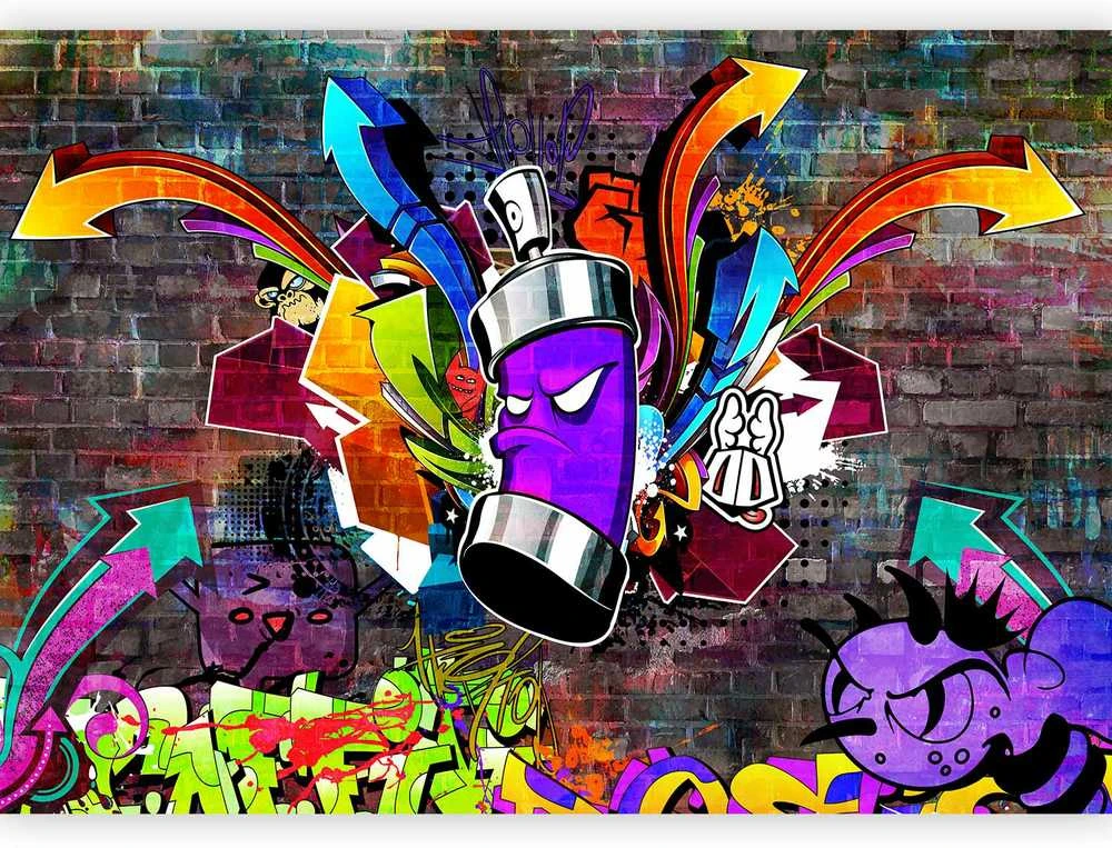 Artgeist Fototapetas - Graffiti: Colourful attack