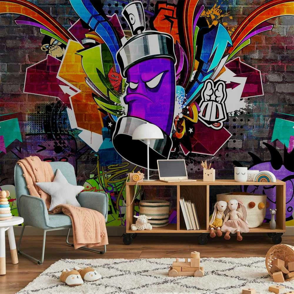 Artgeist Fototapetas - Graffiti: Colourful attack