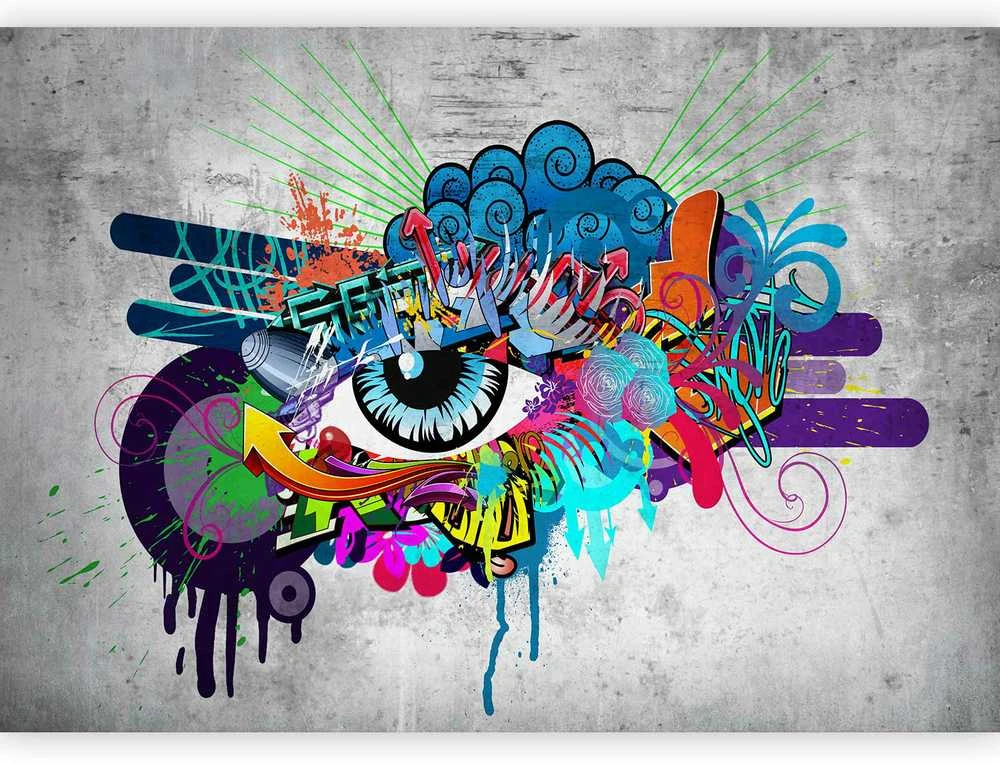 Artgeist Fototapetas - Graffiti eye