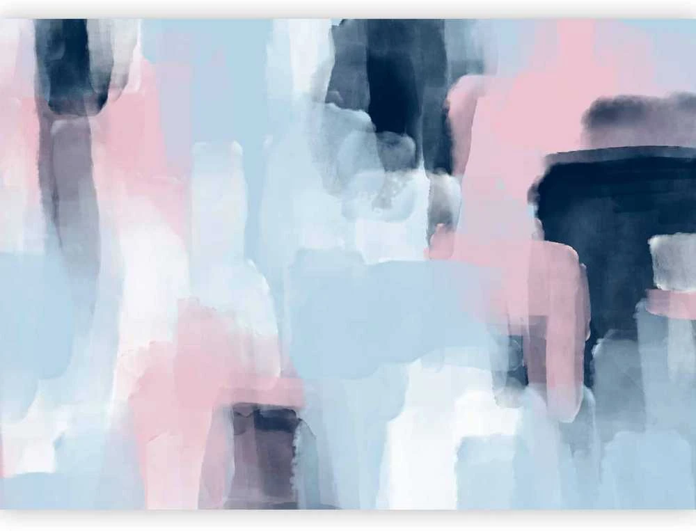 Artgeist Fototapetas - Harmonious colours - abstract with mėlynas and pink shapes