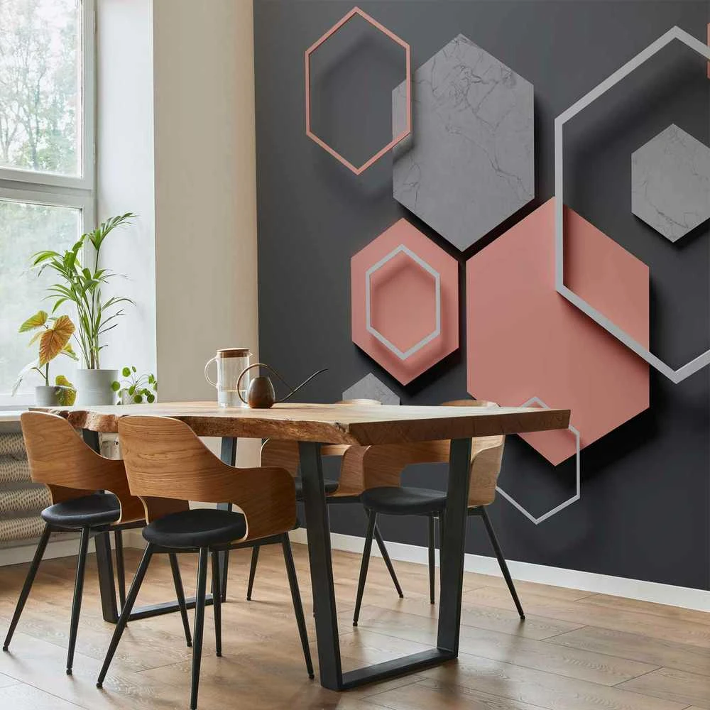 Artgeist Fototapetas - Hexagon Plan