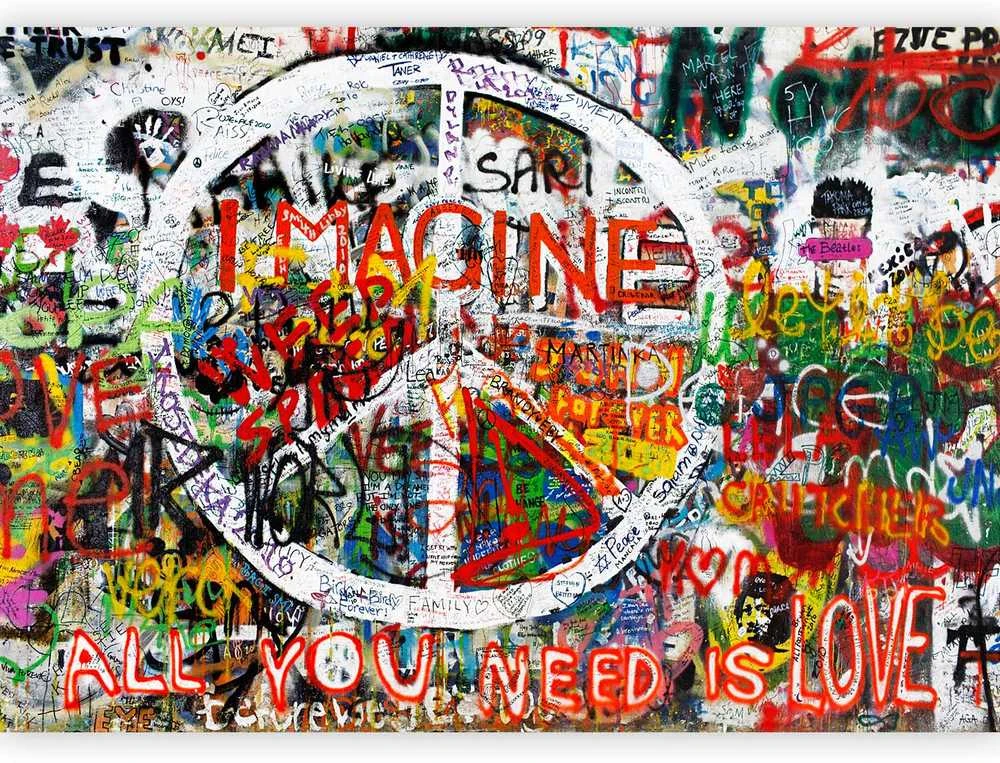 Artgeist Fototapetas - Hippie Graffiti