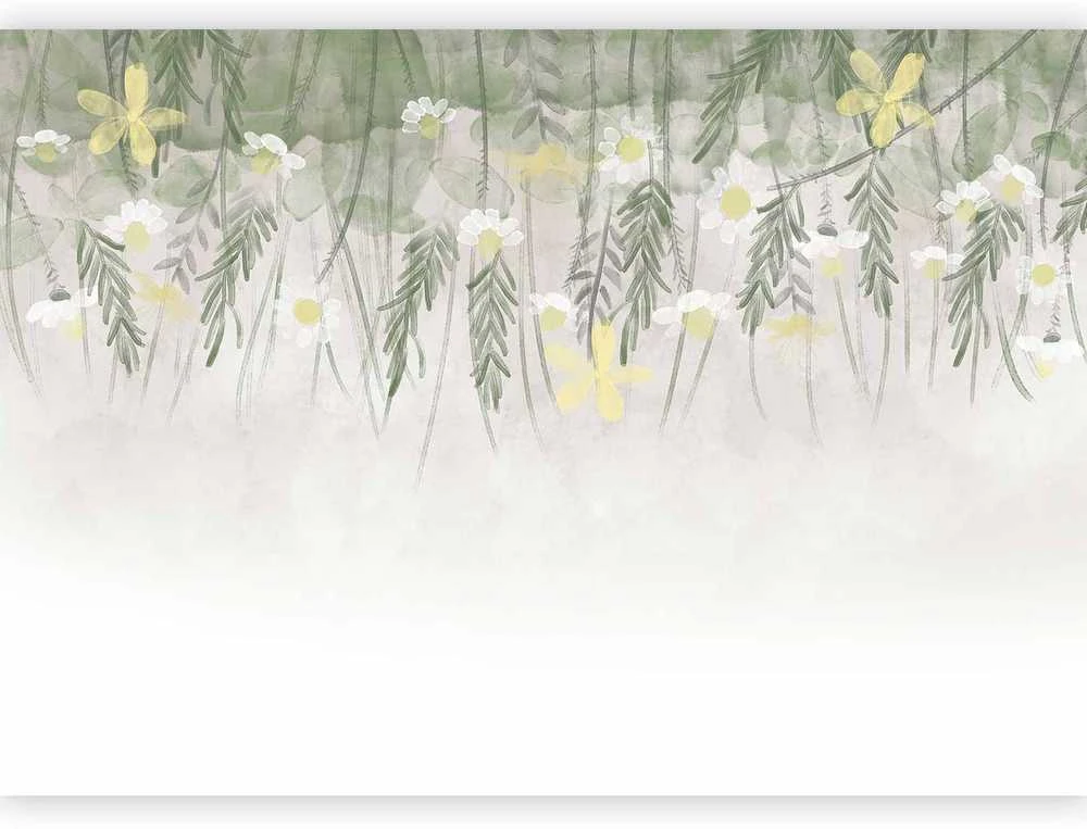Artgeist Fototapetas - Home herbarium - subtle floral motif with flowers in watercolour style