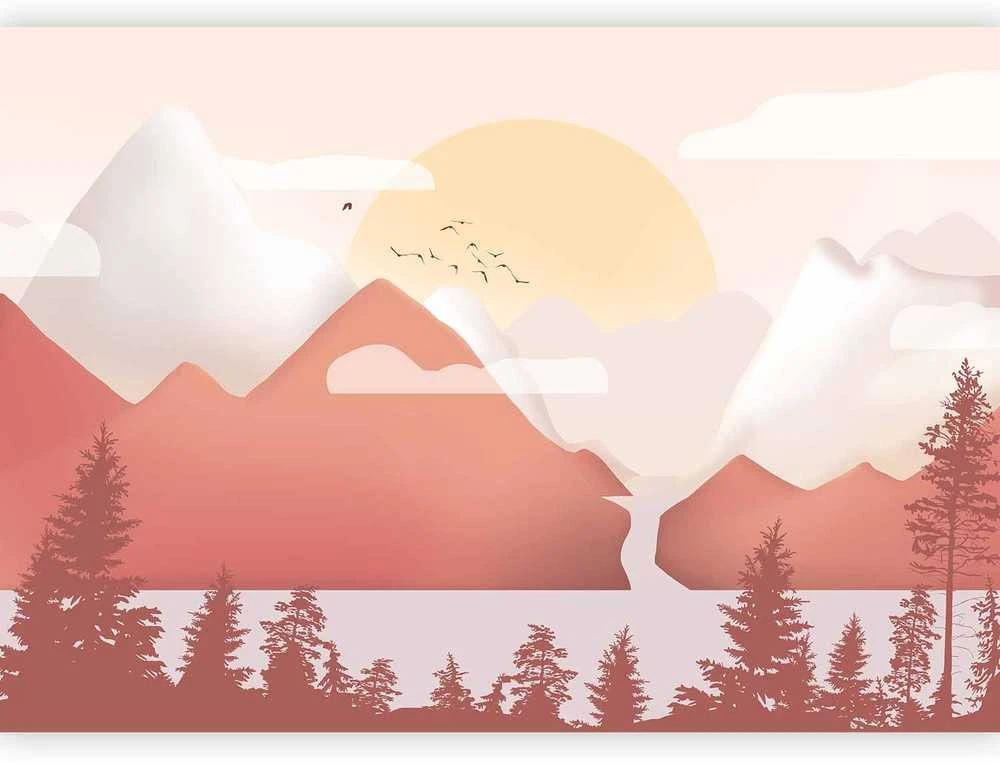 Artgeist Fototapetas - Landscape at Sunset - First Variant