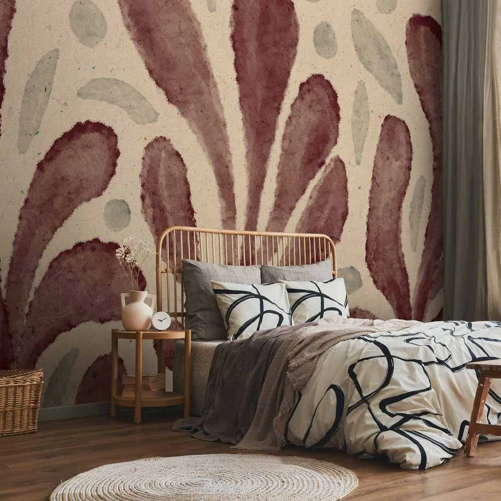 Artgeist Fototapetas - Leaves and spots – large vibrant shapes inspired by Matisse