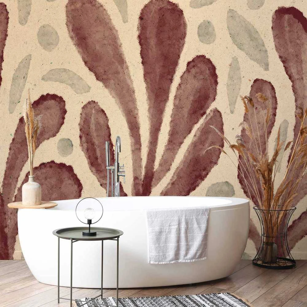 Artgeist Fototapetas - Leaves and spots – large vibrant shapes inspired by Matisse