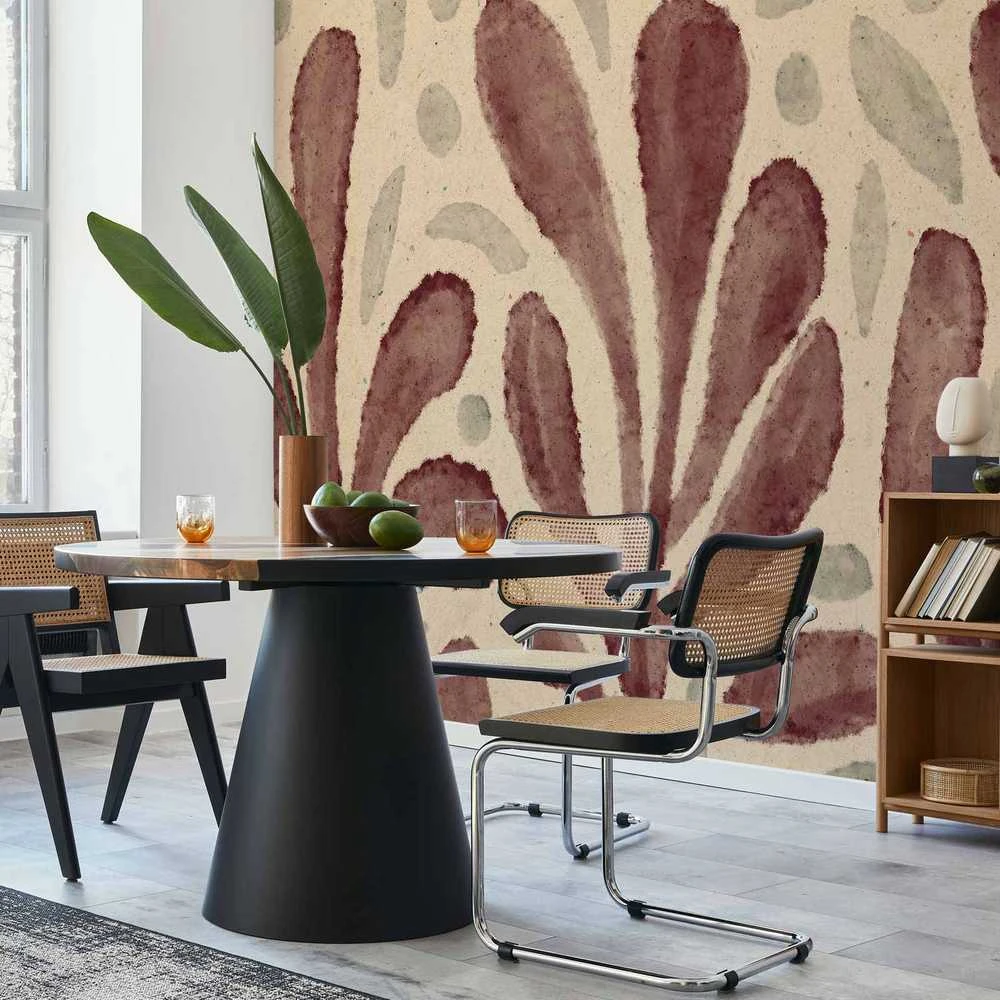 Artgeist Fototapetas - Leaves and spots – large vibrant shapes inspired by Matisse