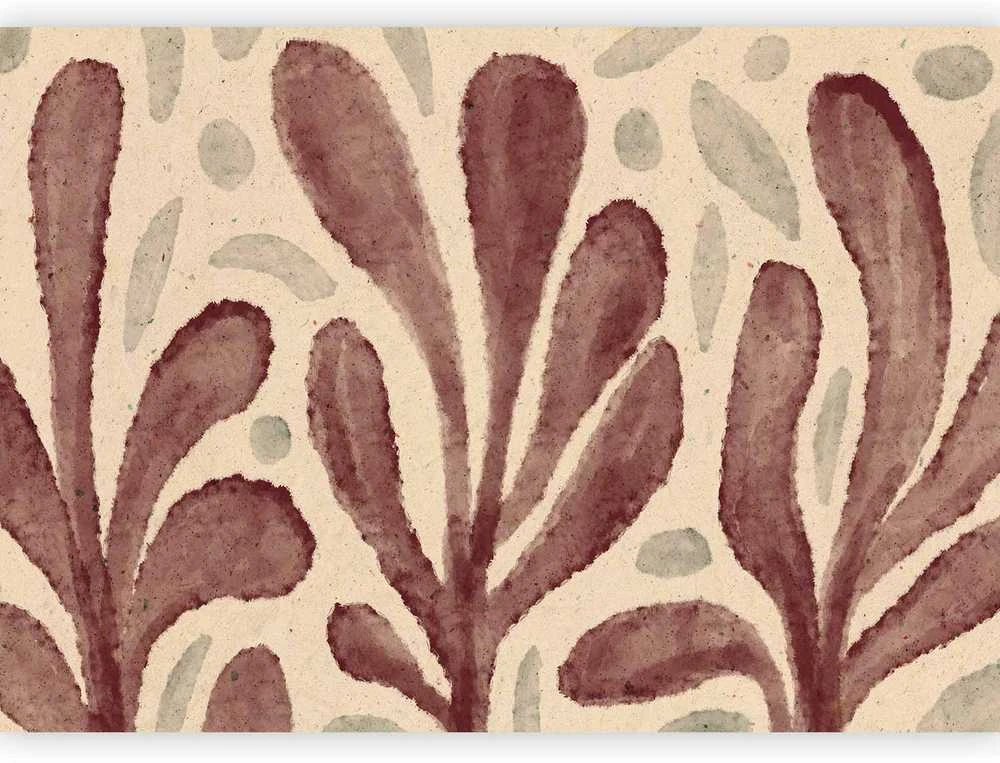 Artgeist Fototapetas - Leaves and spots – large vibrant shapes inspired by Matisse