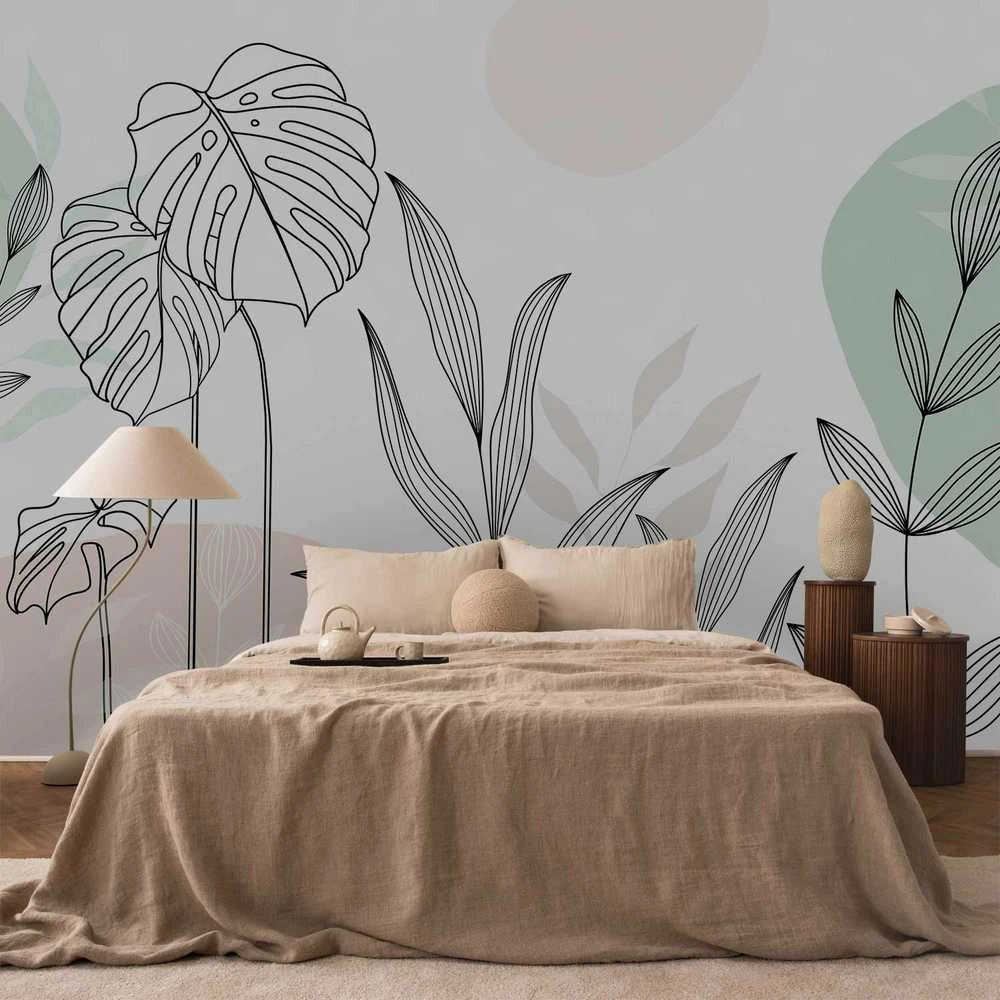 Artgeist Fototapetas - Leaves in Pastels