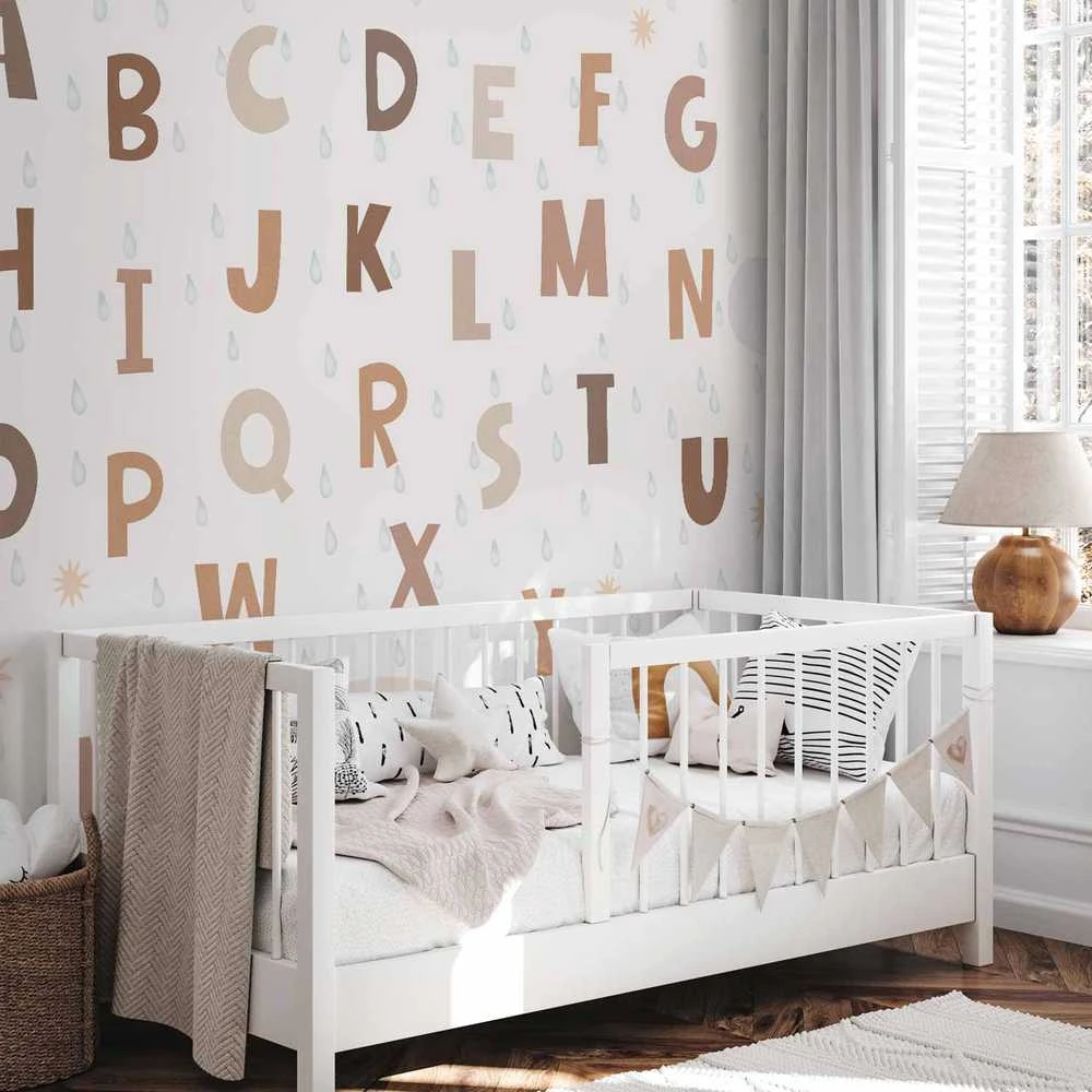 Artgeist Fototapetas - Letters in Soft Colours