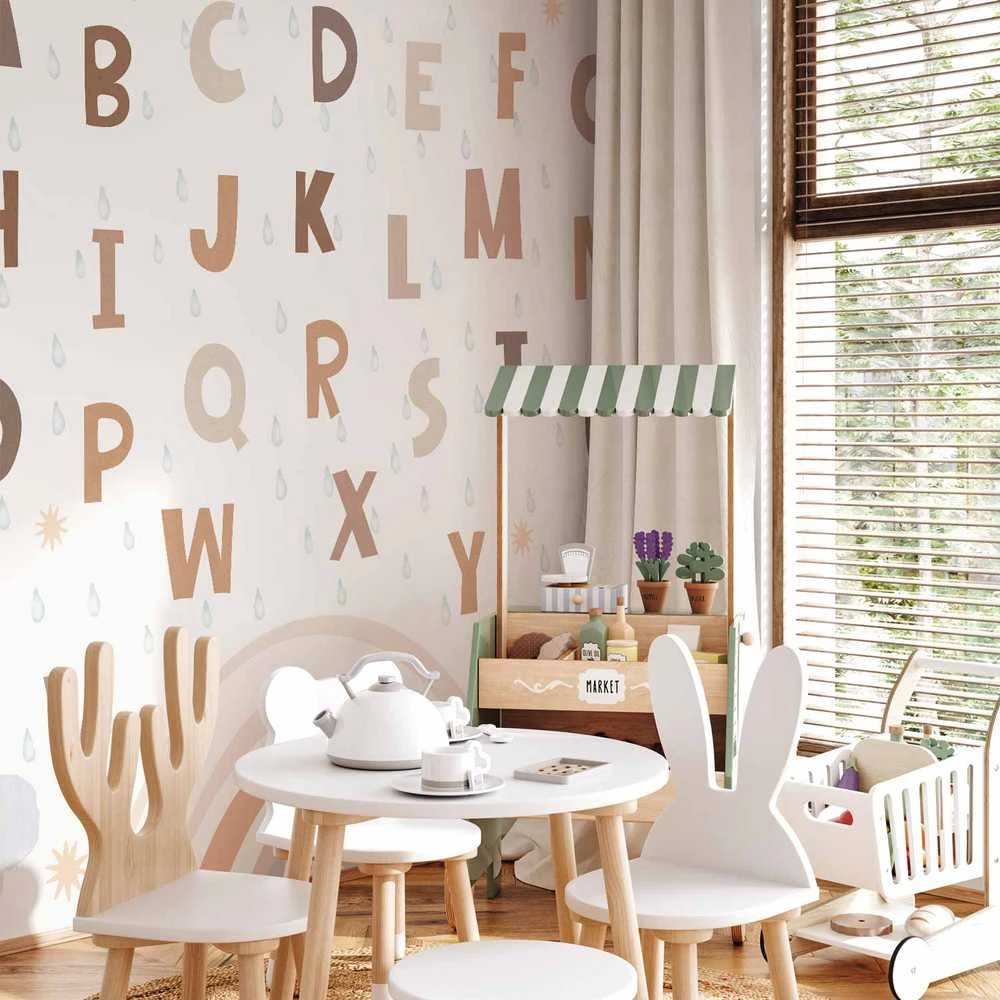 Artgeist Fototapetas - Letters in Soft Colours