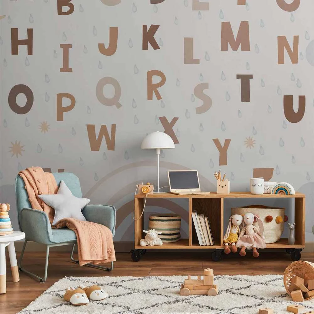 Artgeist Fototapetas - Letters in Soft Colours