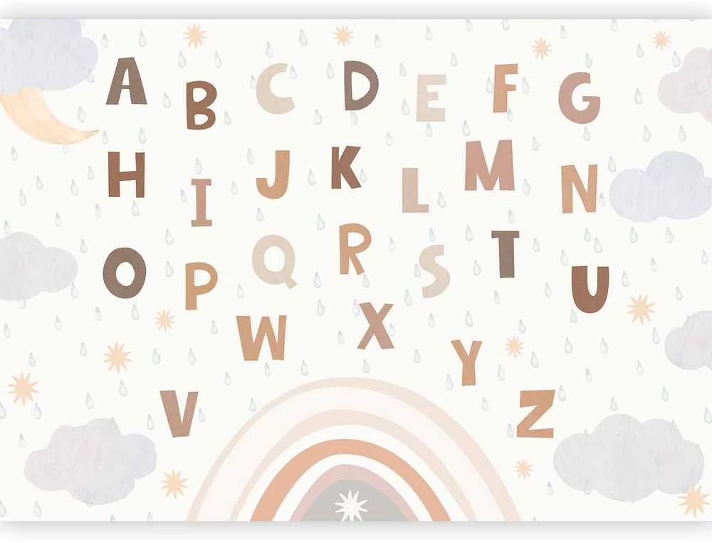 Artgeist Fototapetas - Letters in Soft Colours