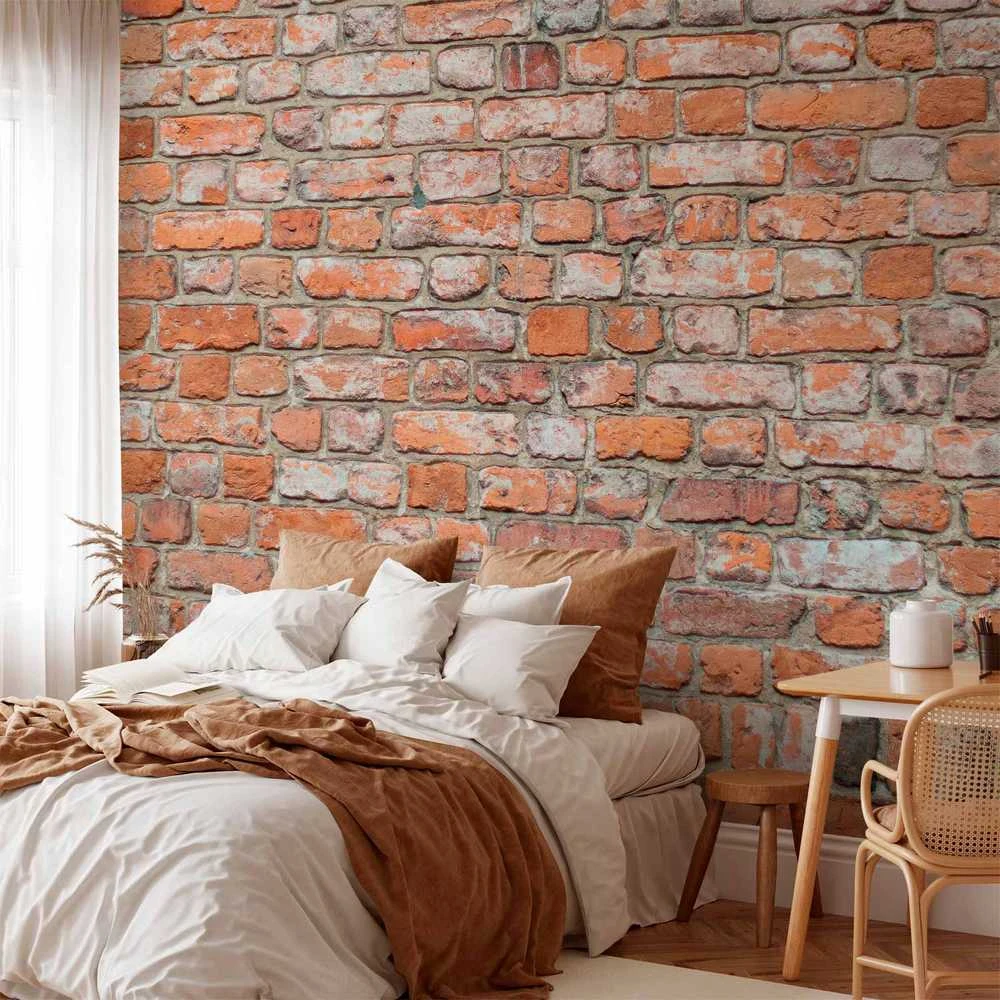 Artgeist Fototapetas - Loft Wall - Pattern Imitating an Old Raudona Brick