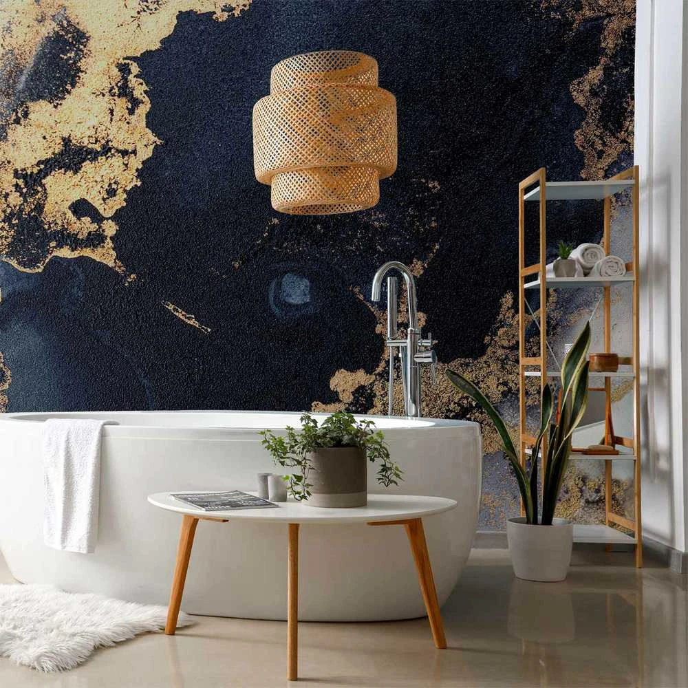 Artgeist Fototapetas - Marble and Garnet - Abstract Textured Pattern Inspired by a Starry Sky