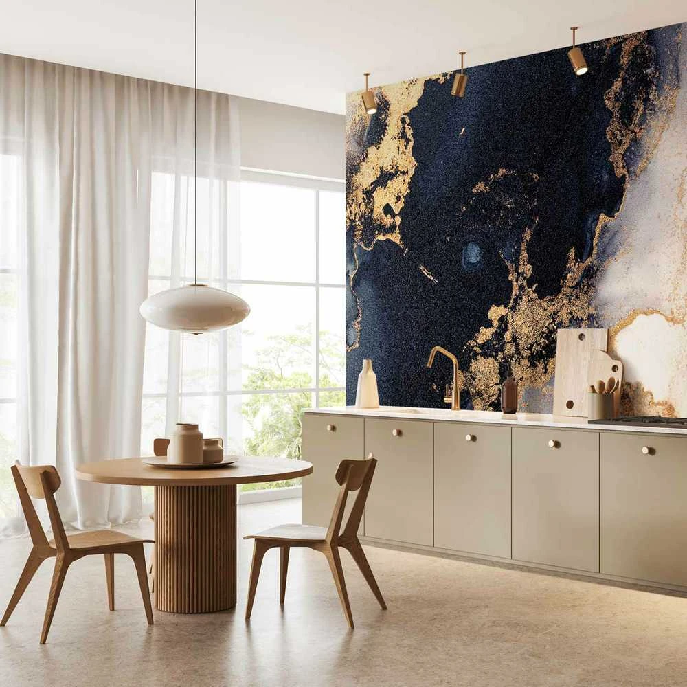 Artgeist Fototapetas - Marble and Garnet - Abstract Textured Pattern Inspired by a Starry Sky