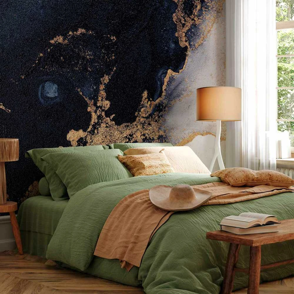 Artgeist Fototapetas - Marble and Garnet - Abstract Textured Pattern Inspired by a Starry Sky