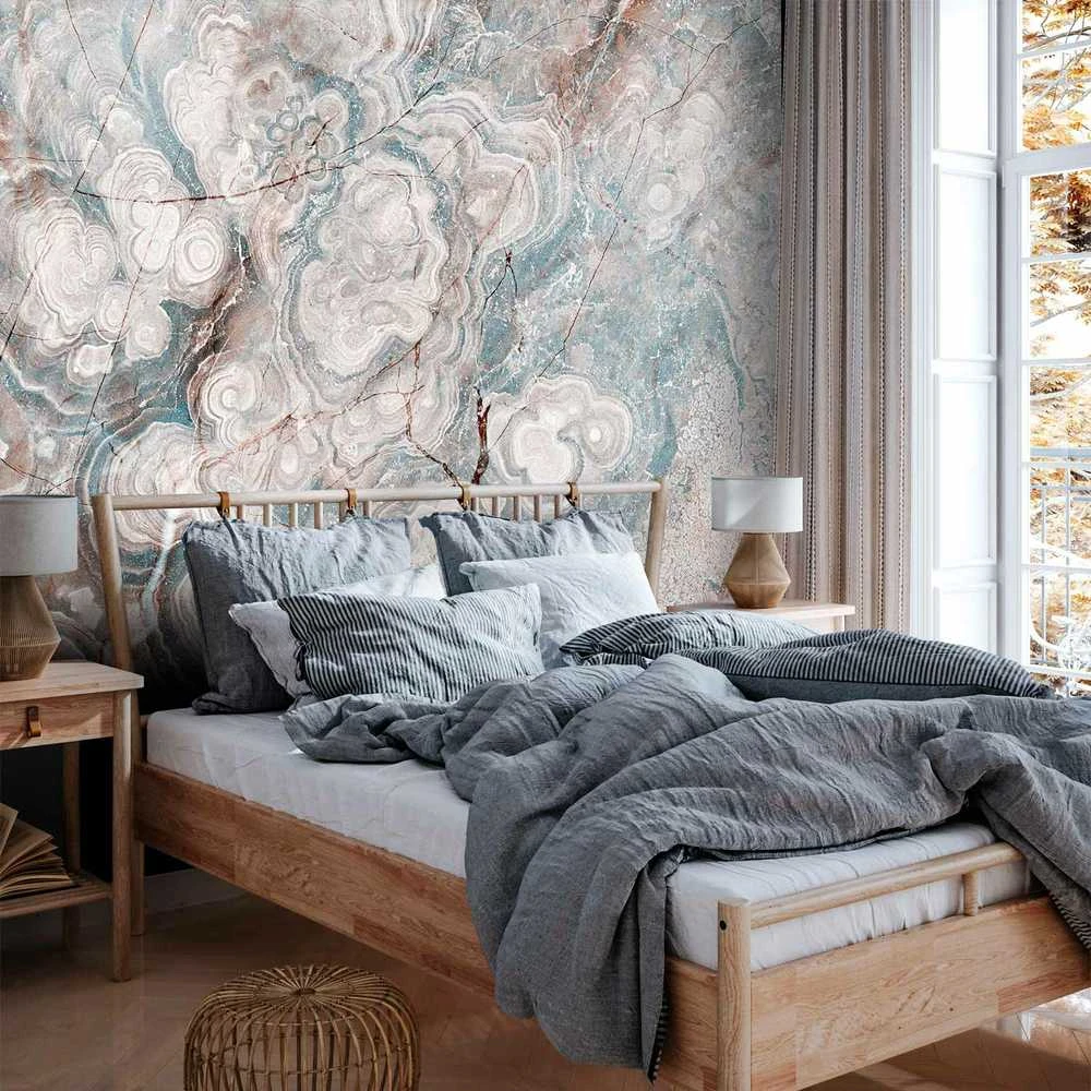 Artgeist Fototapetas - Marble Flowers - Natural Stone Structures in Pastel Colours