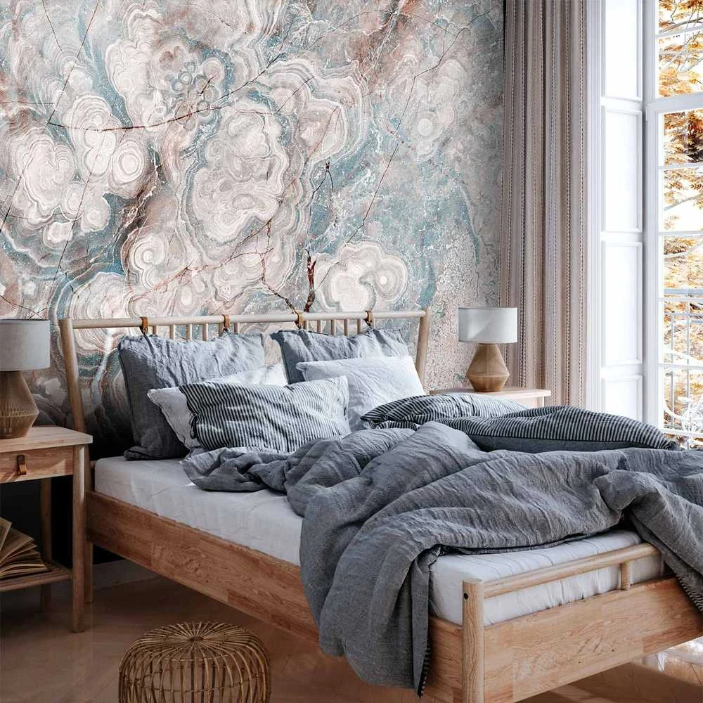 Artgeist Fototapetas - Marble Flowers - Natural Stone Structures in Pastel Colours
