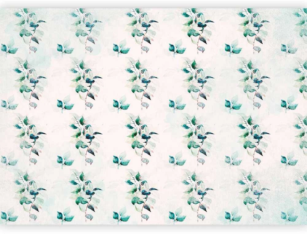 Artgeist Fototapetas - Mint žalias nature - solid floral pattern with žalias leaves