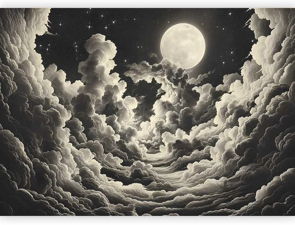 Artgeist Fototapetas - Moon and Stars Singing Among the Great Clouds