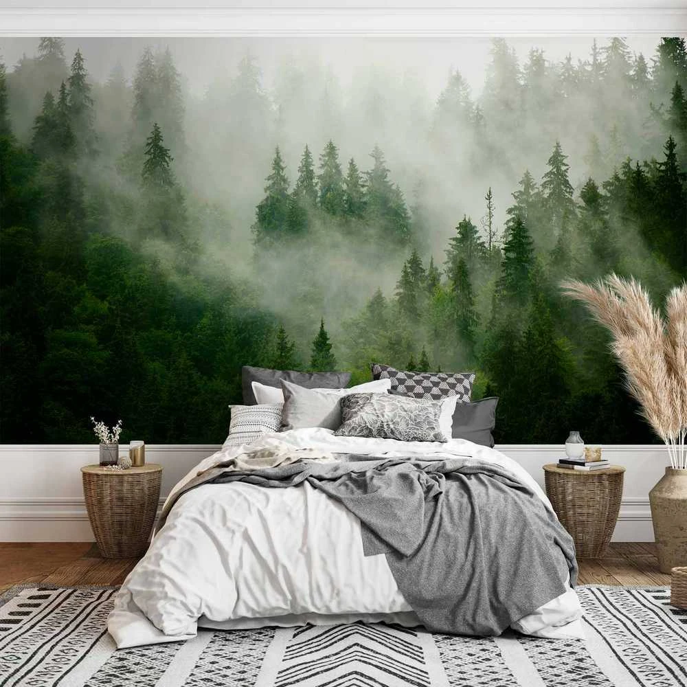 Artgeist Fototapetas - Mountain Forest (Žalias)