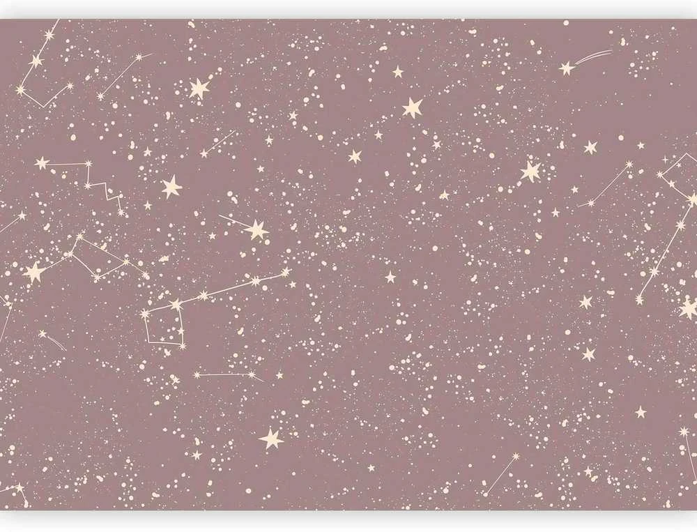 Artgeist Fototapetas - Night Sky - Artistic Constellations and Stars in Pastel Shades