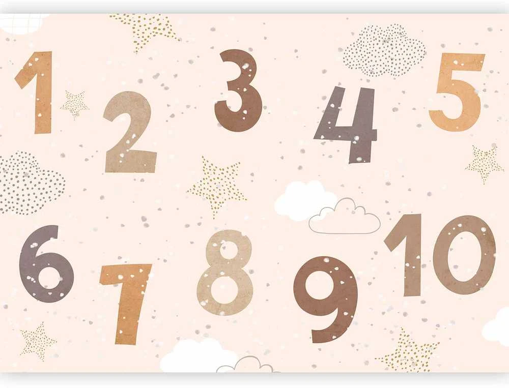 Artgeist Fototapetas - Numbers Among Snowflakes
