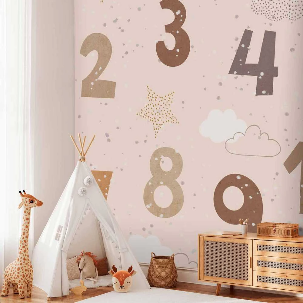 Artgeist Fototapetas - Numbers Among Snowflakes