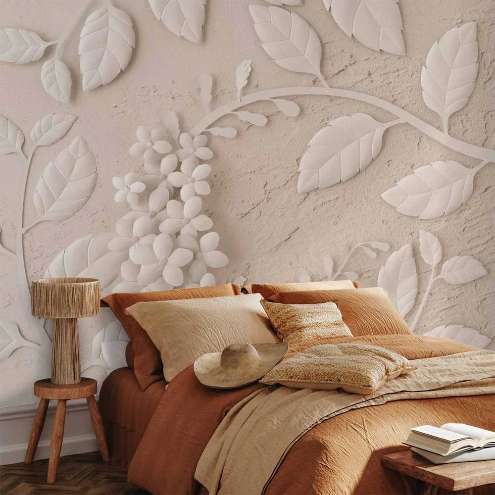 Artgeist Fototapetas - Paper Flowers (rusvai gelsvas)