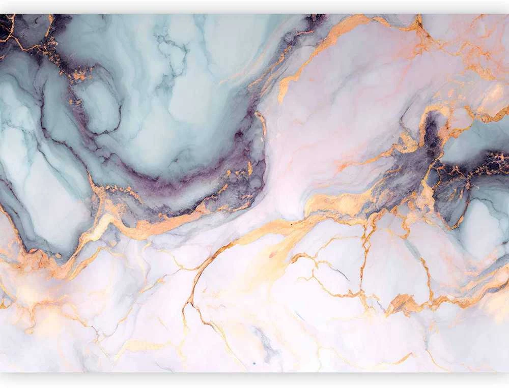 Artgeist Fototapetas - Pastel Stones - Rožinė and Mėlyna Marble-based Structures