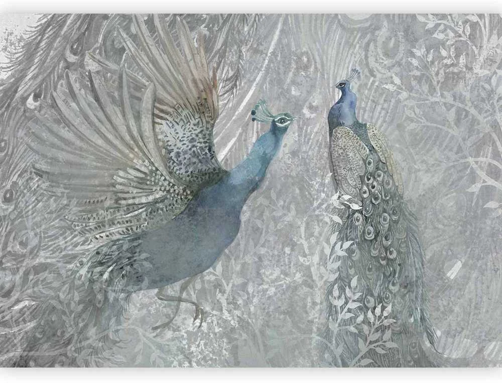 Artgeist Fototapetas - Peacocks Dancing - Second Variant