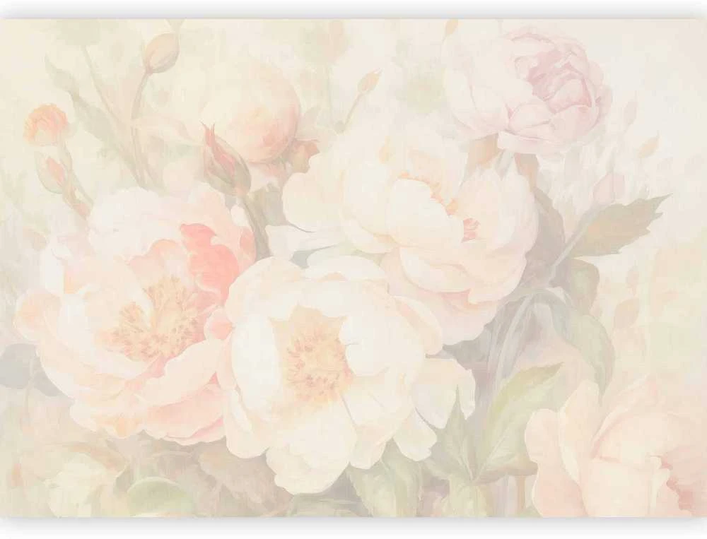 Artgeist Fototapetas - Peonies in the mist