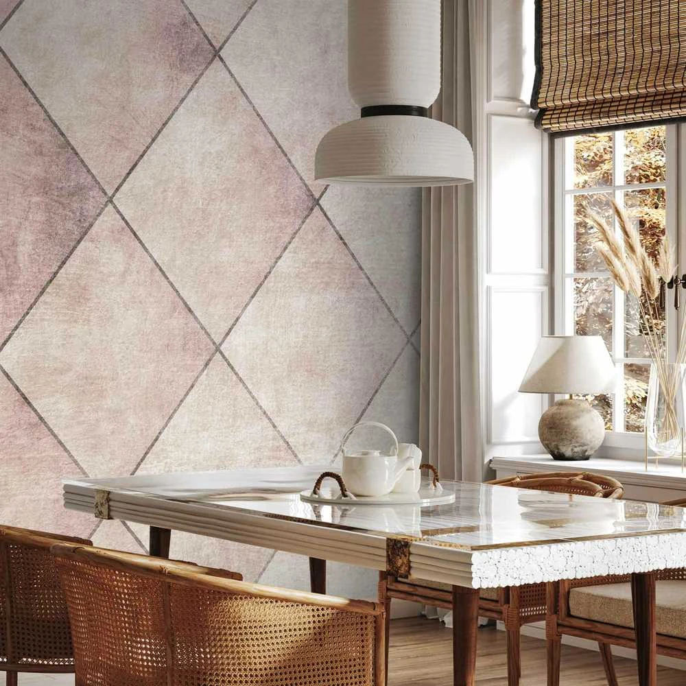 Artgeist Fototapetas - Perfect cuts - geometric symmetrical tiled pattern with pattern