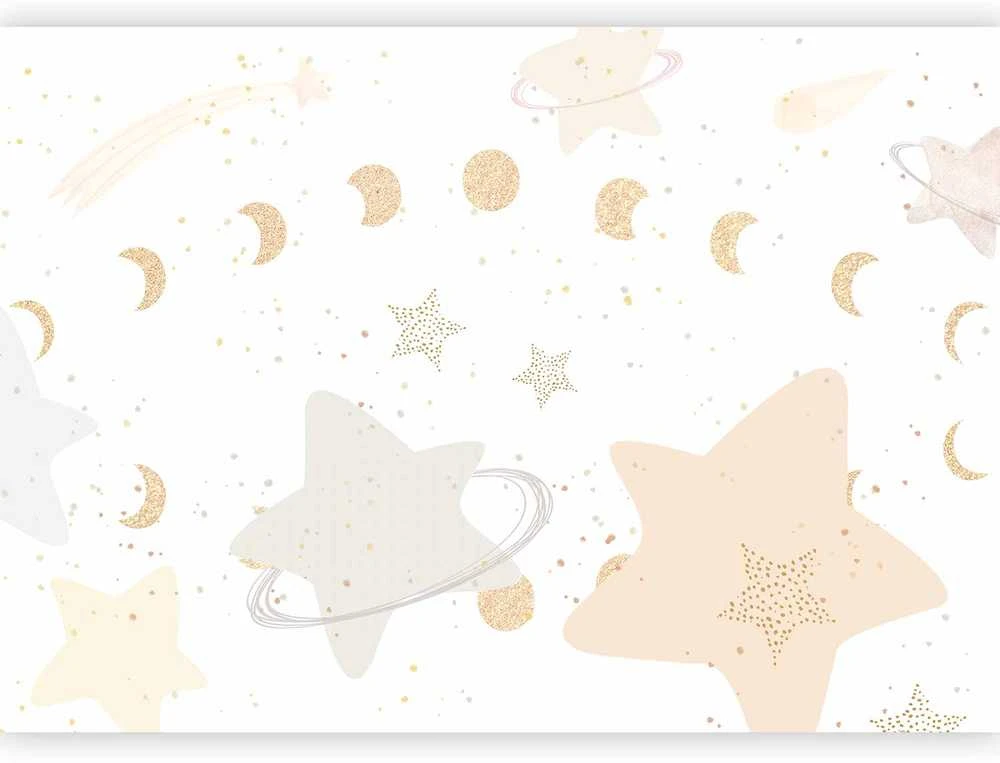 Artgeist Fototapetas - Phases of the Moon Among Stardust